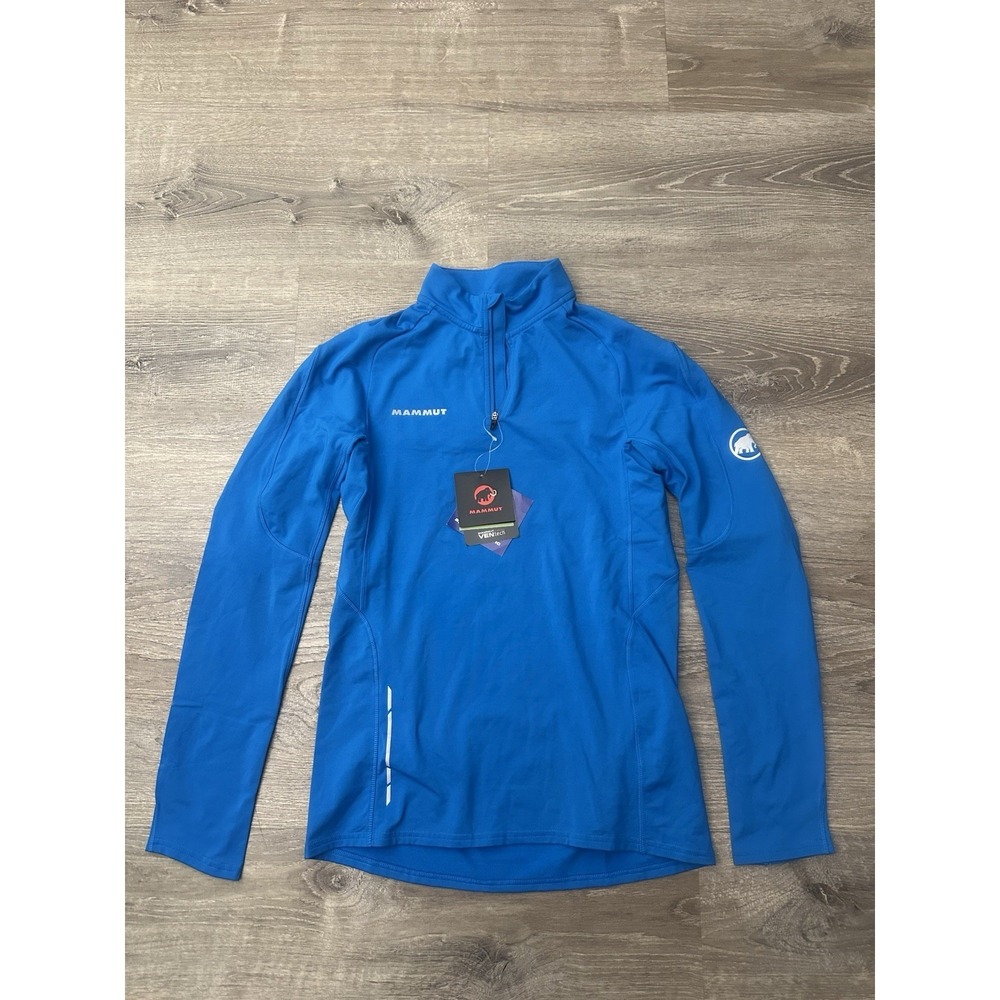 Mammut MTR 141 Thermo Long Sleeve Zip Men's Small Blue Quarter Zip